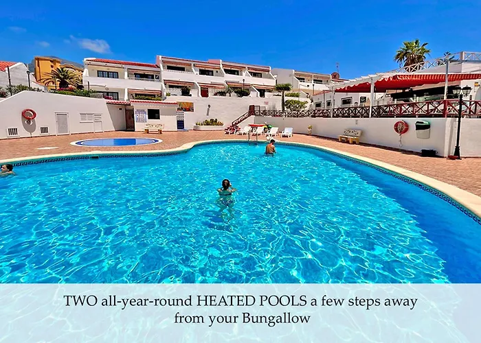 At The Beach, Sunny & 2 Heated Pools, Large Terrace, In Appartement Costa Adeje (Tenerife)
